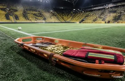 Borussia Dortmund anunță probleme circulatorii pentru Karetsas după prăbușirea din meciul cu Villarreal