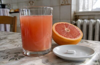 Un pahar cu suc de grapefruit poate interacționa cu tratamentul pentru tensiune. Ce trebuie verificat